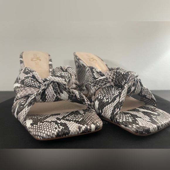 Yosi Samra Hazel Knotted Dress Sandal in Animal Print Leather Size 7 - Picture 7 of 12